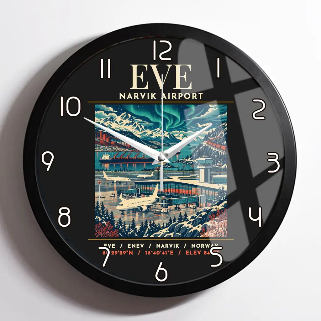 EVE - Poster - Wall Clock Framed - Black
