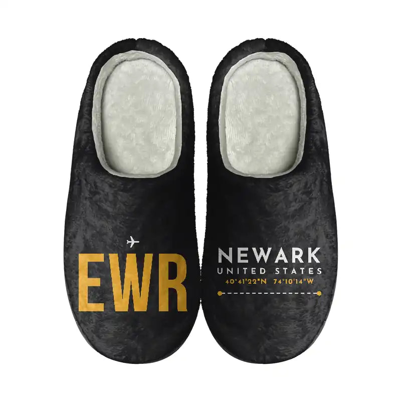 Newark Liberty International Airport (EWR) Slippers & Flip Flops - Slippers - Cotton - Code - Different - Black