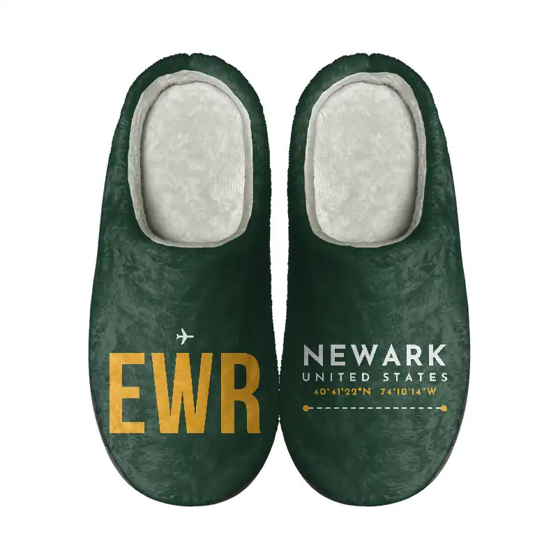 Newark Liberty International Airport (EWR) Slippers & Flip Flops - Slippers - Cotton - Code - Different - Dark Green
