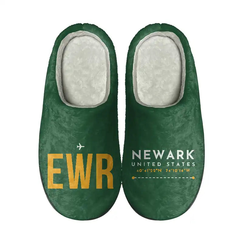 Newark Liberty International Airport (EWR) Slippers & Flip Flops - Slippers - Cotton - Code - Different - Green