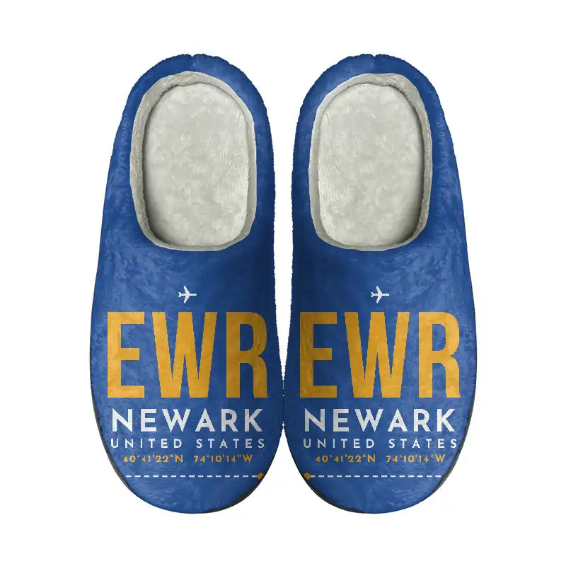 Newark Liberty International Airport (EWR) Slippers & Flip Flops - Slippers - Cotton - Code - Same - Blue