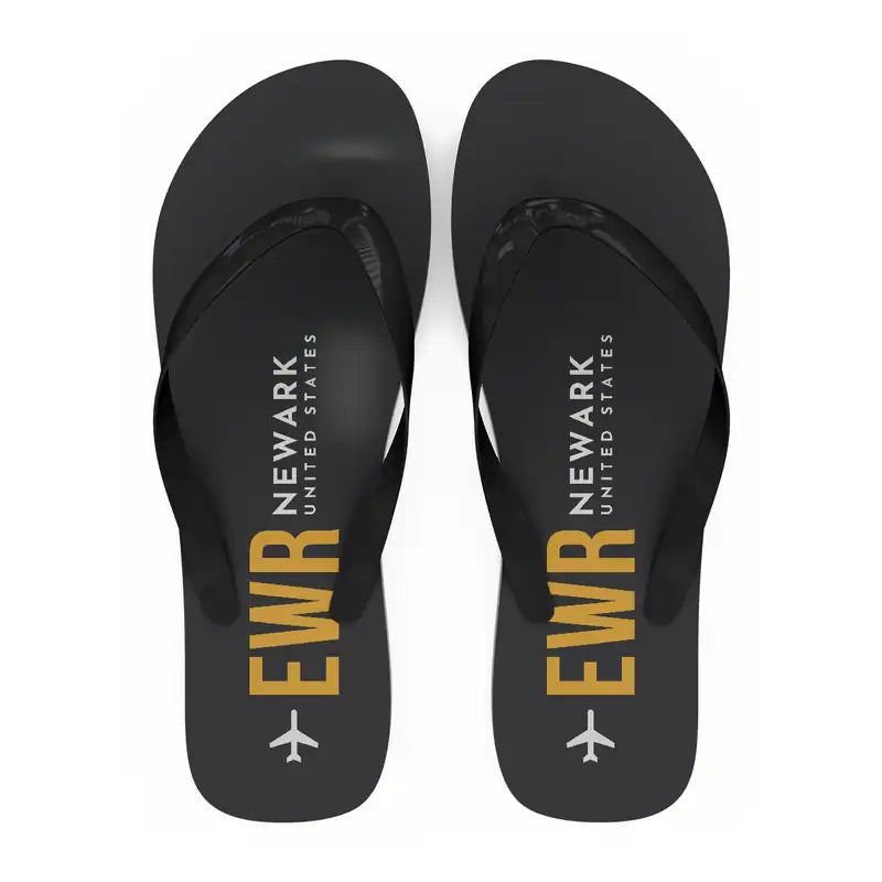 Newark Liberty International Airport (EWR) Slippers & Flip Flops - Slippers - Flip Flops - Code - Black