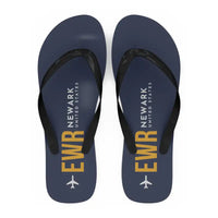 Thumbnail for Newark Liberty International Airport (EWR) Slippers & Flip Flops - Slippers - Flip Flops - Code - Navy Blue
