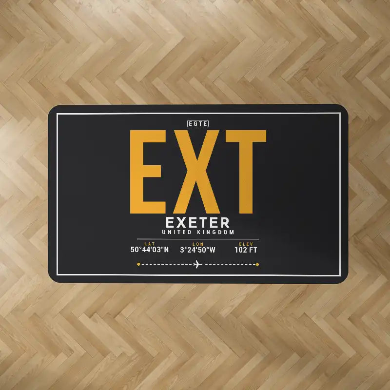 Exeter International Airport (EXT) Carpets - Carpet Rectangle - ID Tag - Black V2