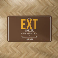 Thumbnail for Exeter International Airport (EXT) Carpets - Carpet Rectangle - ID Tag + Name - Brown V2