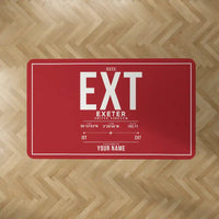Thumbnail for Exeter International Airport (EXT) Carpets - Carpet Rectangle - ID Tag + Name - Red V2