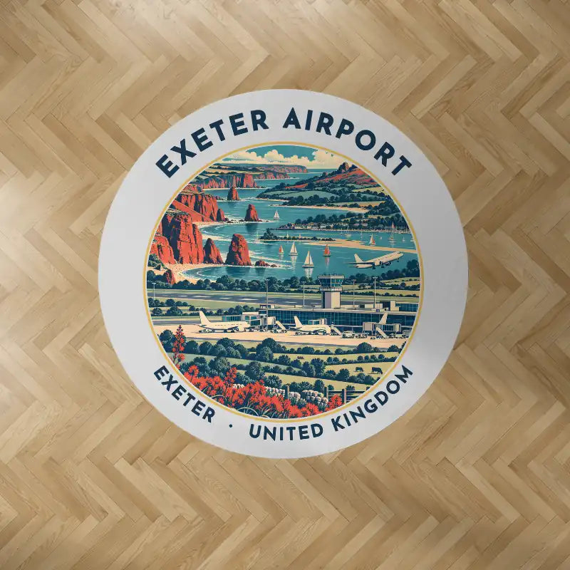 Exeter International Airport (EXT) Carpets - Carpet Round - Badge - Light Gray V2