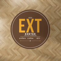 Thumbnail for Exeter International Airport (EXT) Carpets - Carpet Round - ID Tag - Brown V2