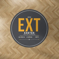 Thumbnail for Exeter International Airport (EXT) Carpets - Carpet Round - ID Tag - Dark Gray V2