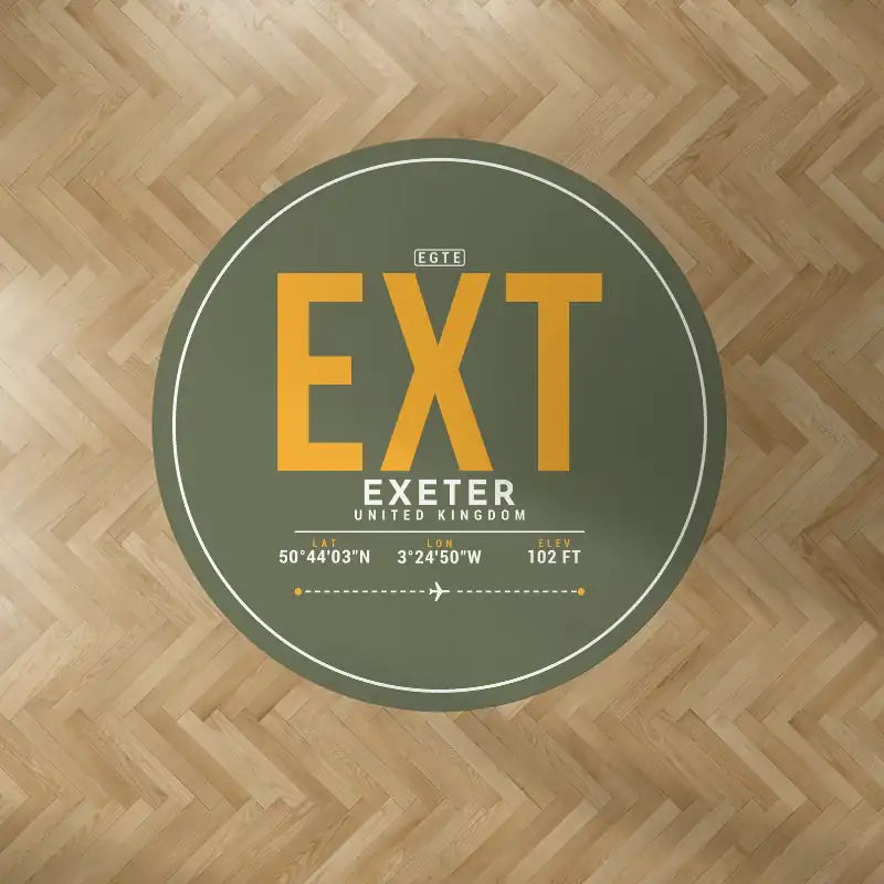 Exeter International Airport (EXT) Carpets - Carpet Round - ID Tag - Green Army V2