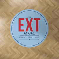 Thumbnail for Exeter International Airport (EXT) Carpets - Carpet Round - ID Tag - Light Blue V2
