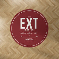 Thumbnail for Exeter International Airport (EXT) Carpets - Carpet Round - ID Tag + Name - Dark Red V2