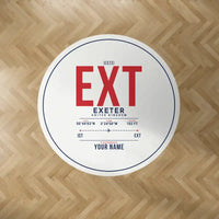 Thumbnail for Exeter International Airport (EXT) Carpets - Carpet Round - ID Tag + Name - White V2