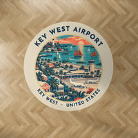 Thumbnail for Key West International Airport (EYW) Carpets - Carpet Round - Badge - Beige V2