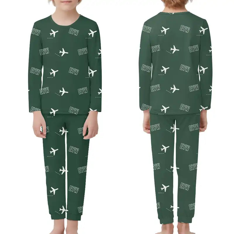 Key West International Airport (EYW) Pajamas - Children Pajamas - Dark Green