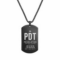 Thumbnail for Eastern Oregon Regional Airport PDT — Pendleton - Necklace - Original Design - Black