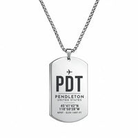 Thumbnail for Eastern Oregon Regional Airport PDT — Pendleton - Necklace - Original Design - Silver