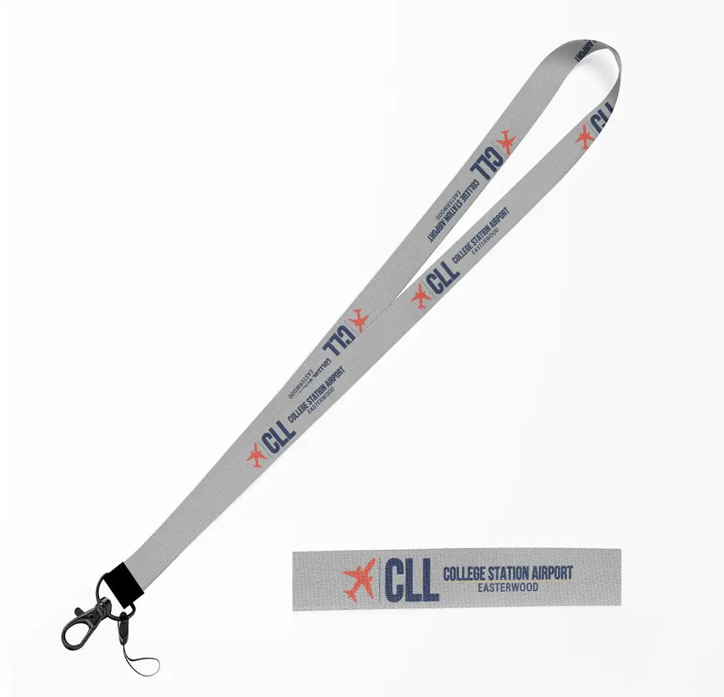 Easterwood Airport (CLL) lanyard - light gray