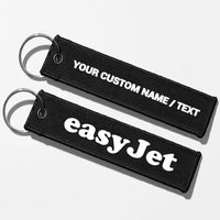 Thumbnail for EasyJet Airlines Crew & Staff Tag Key Chains - Black - Personalized