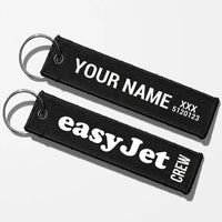 Thumbnail for EasyJet Airlines Crew & Staff Tag Key Chains - Black - Crew + Name