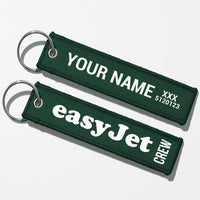 Thumbnail for EasyJet Airlines Crew & Staff Tag Key Chains - Dark Green - Crew + Name