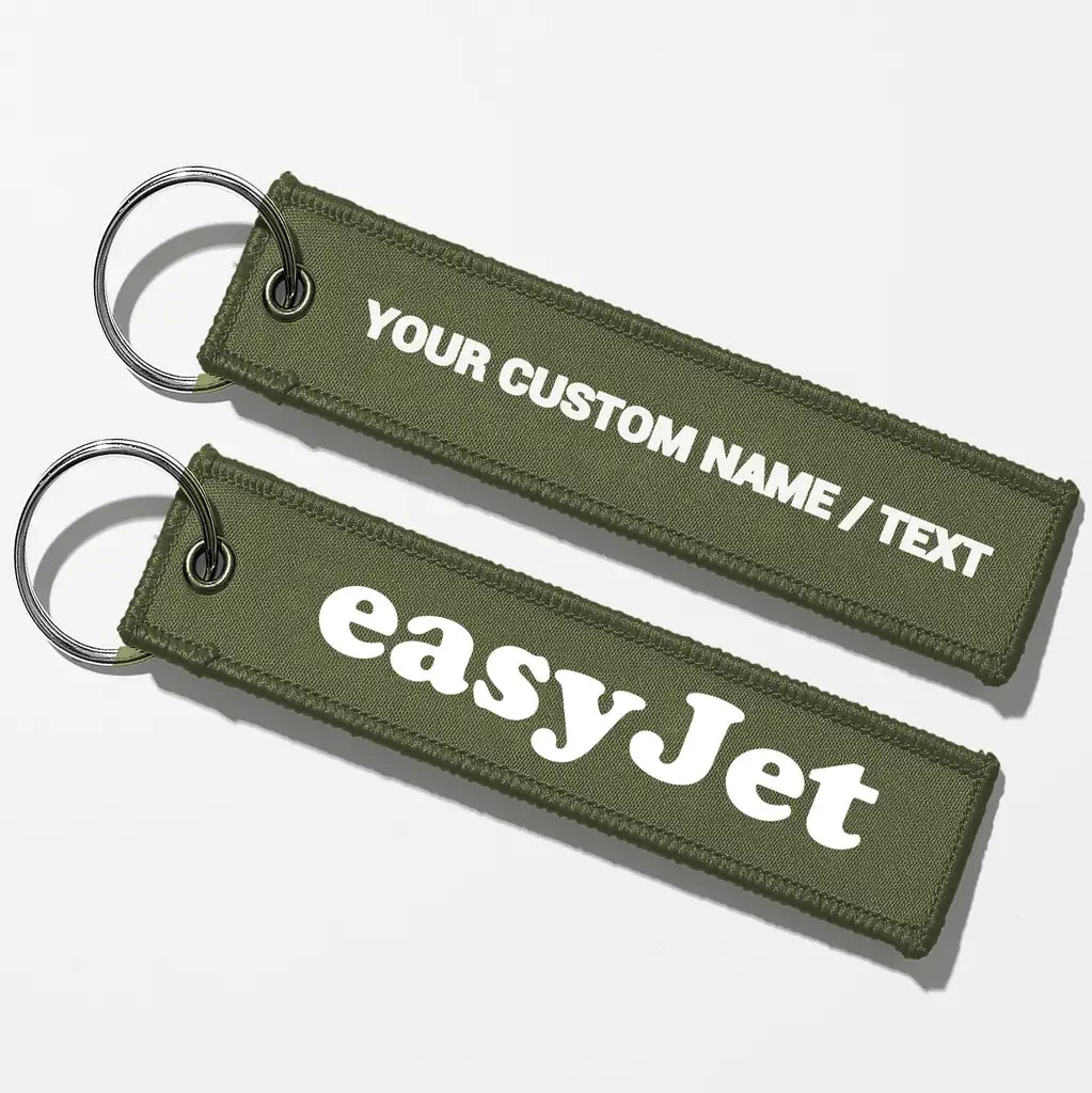 EasyJet Airlines Crew & Staff Tag Key Chains - Green Army - Personalized