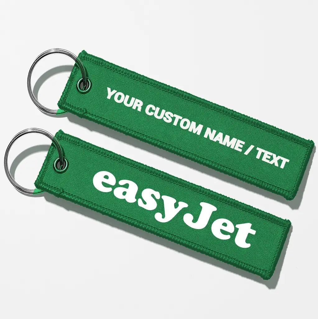 EasyJet Airlines Crew & Staff Tag Key Chains - Green - Personalized