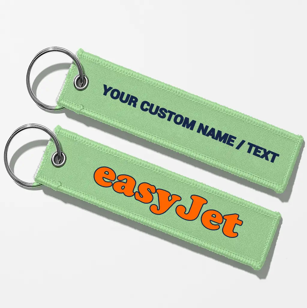 EasyJet Airlines Crew & Staff Tag Key Chains - Light Green - Personalized