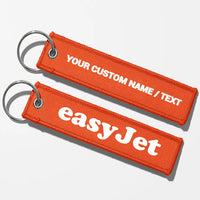 Thumbnail for EasyJet Airlines Crew & Staff Tag Key Chains - Orange - Personalized
