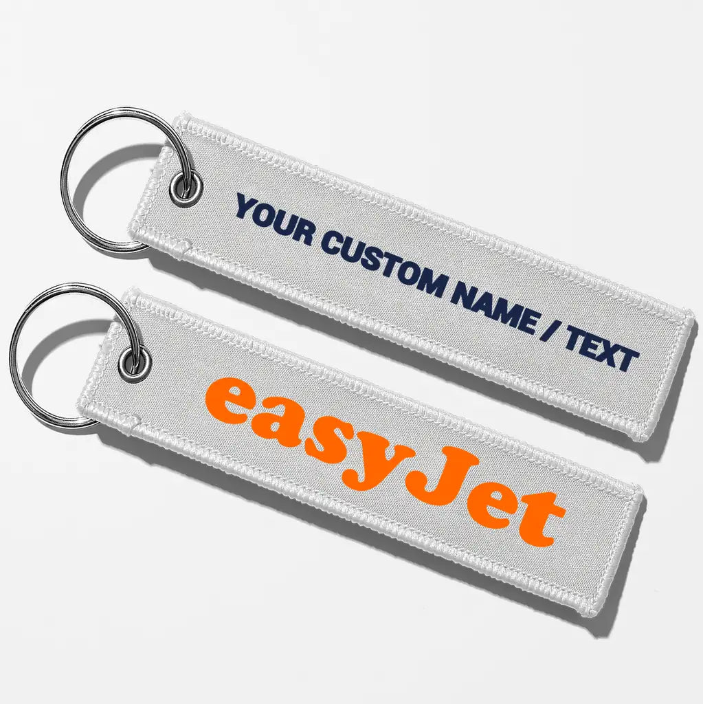 EasyJet Airlines Crew & Staff Tag Key Chains - White - Personalized