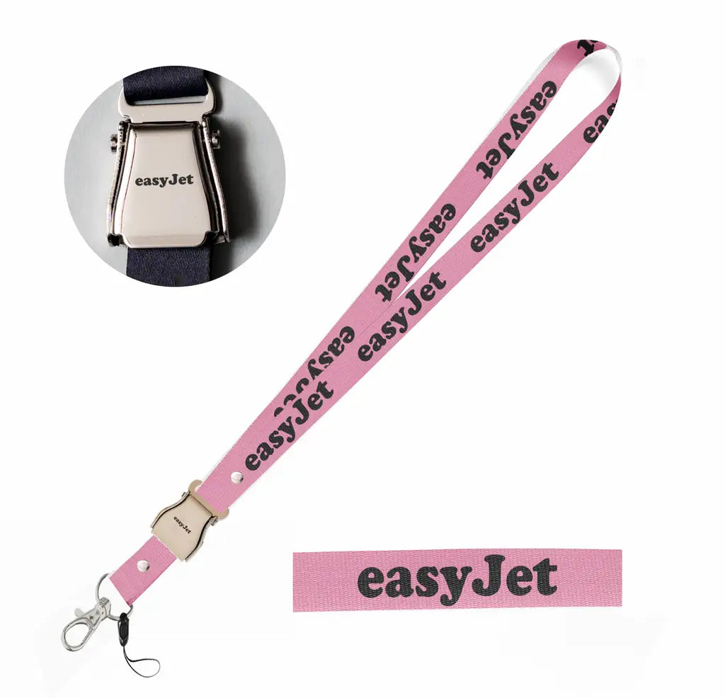 EasyJet Airlines seat belt lanyard - pink