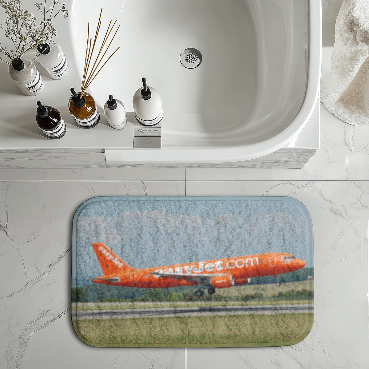 EasyJet's 200th Aircraft Designed Bath Mats
