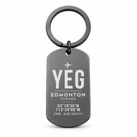 Thumbnail for Edmonton International Airport YEG - Key Chain - Original Design - Black