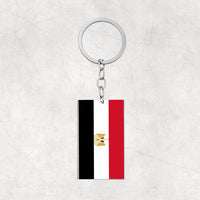 Thumbnail for Egypt Flag Designed Stainless Steel Flag Key Chains (Double Side)