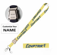 Thumbnail for Egyptair Airlines seat belt lanyard - yellow with name