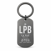 Thumbnail for El Alto International Airport LPB - Key Chain - Original Design - Black
