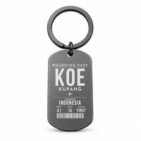 Thumbnail for El Tari Airport KOE - Key Chain - Boarding Pass Style - Black
