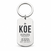 Thumbnail for El Tari Airport KOE - Key Chain - Original Design - Silver