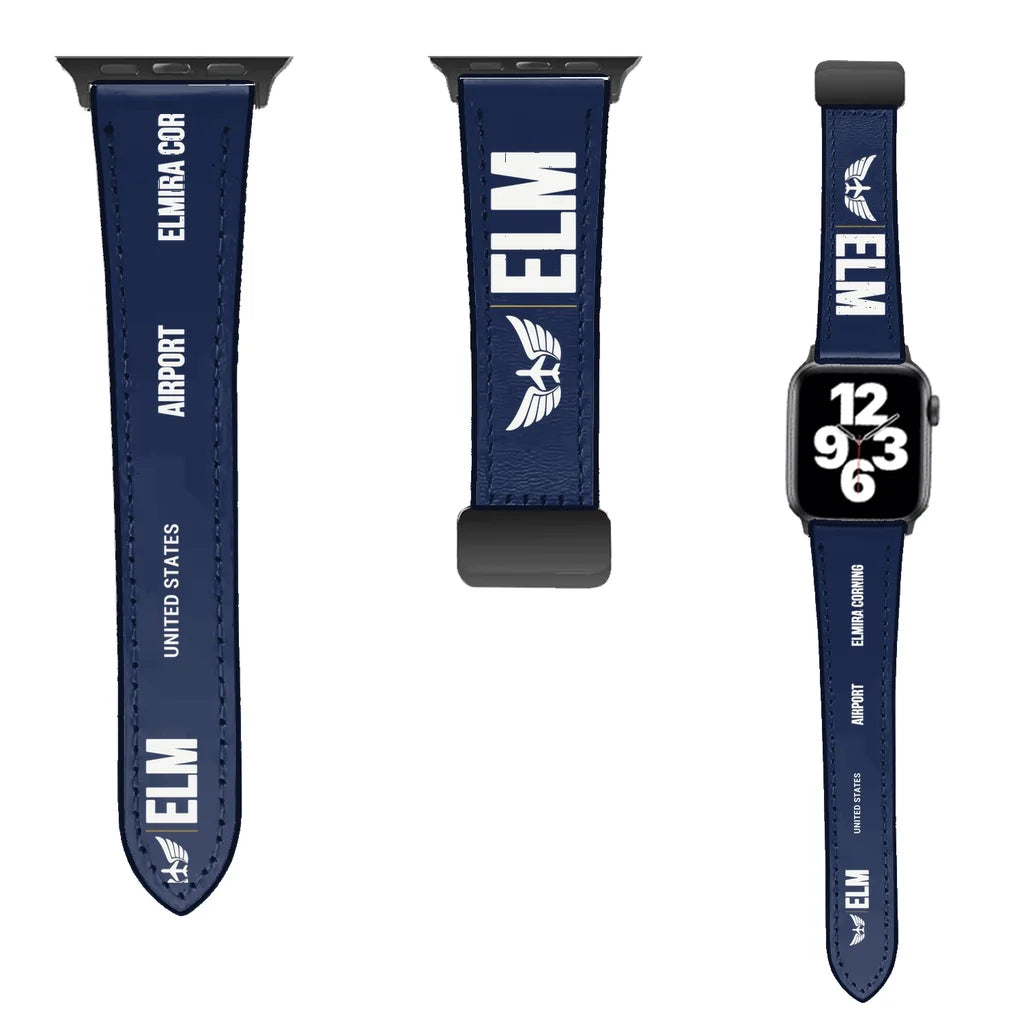 WBV6 | Elmira Corning Regional Airport ELM | Leather - Navy Blue