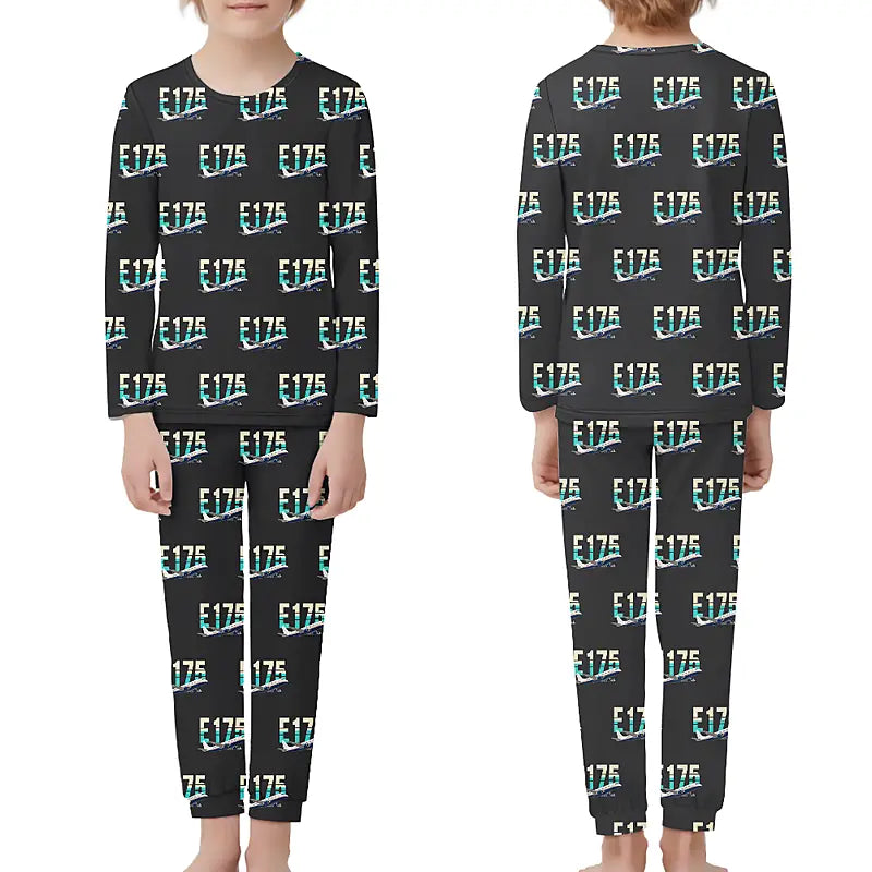 Embraer E175 - Children Pajamas - Original Pattern - Black