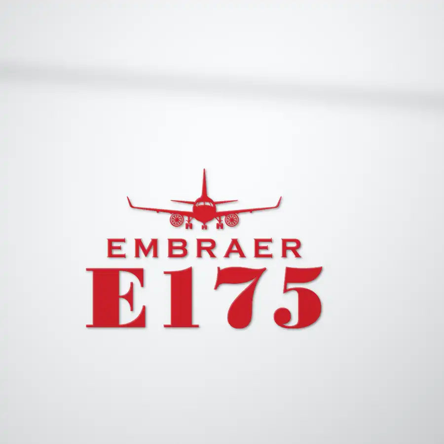 Embraer E175 - Heritage Die-Cut - Red - Die-Cut - Close-up