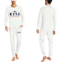 Thumbnail for Embraer E175 - Men Pajamas - Heritage Chest + Name - White