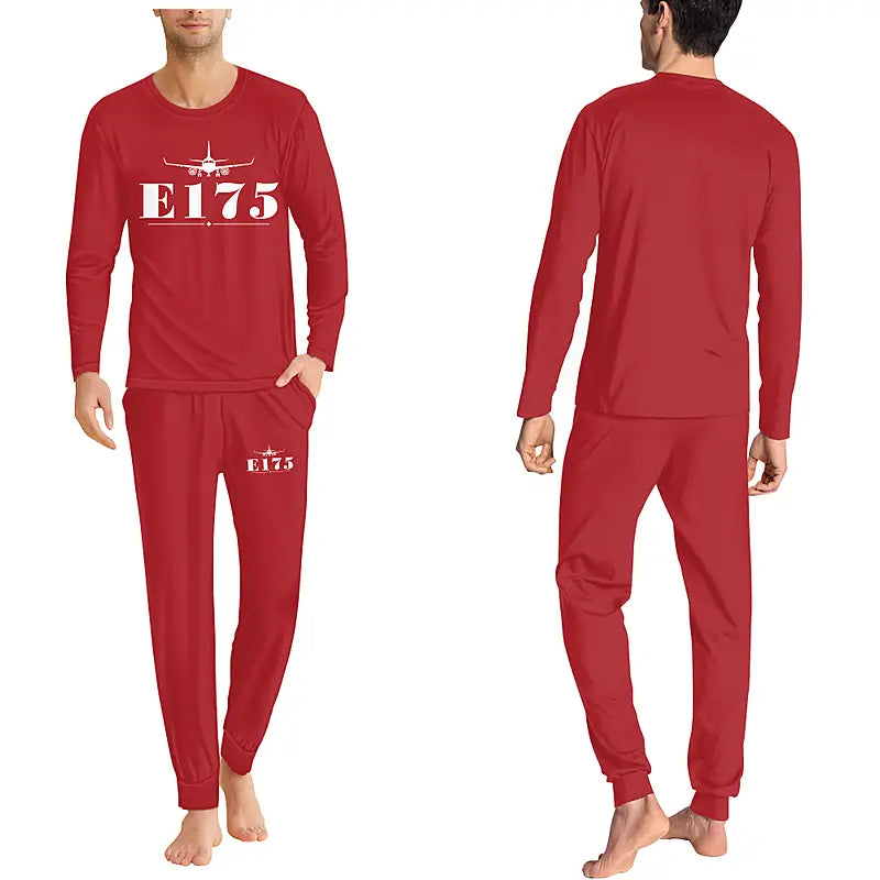 Embraer E175 - Men Pajamas - Heritage Chest - Red