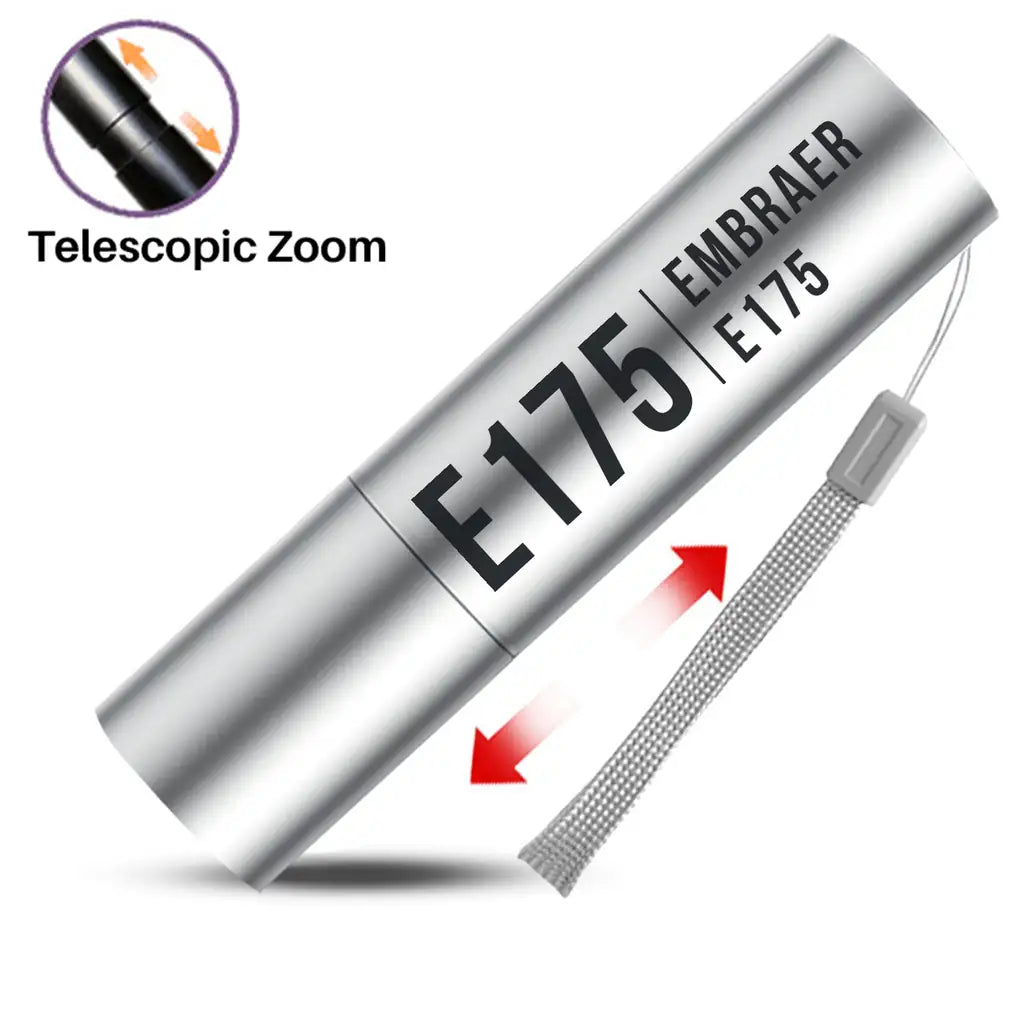 Embraer E175 - Mini LED Flashlight - Tag - Silver