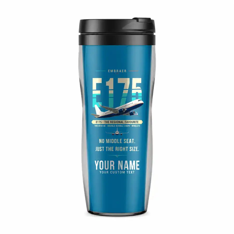 Embraer E175 - Original + Name - Plastic (No Holder) - Light Blue