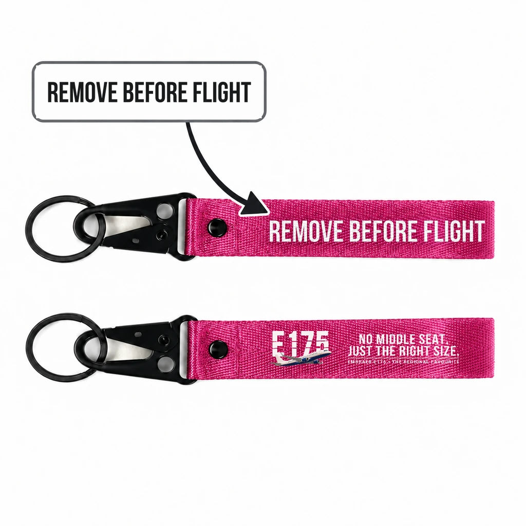 Embraer E175 Hawk-Shaped Key Chains - Pink - Original - Remove Before Flight