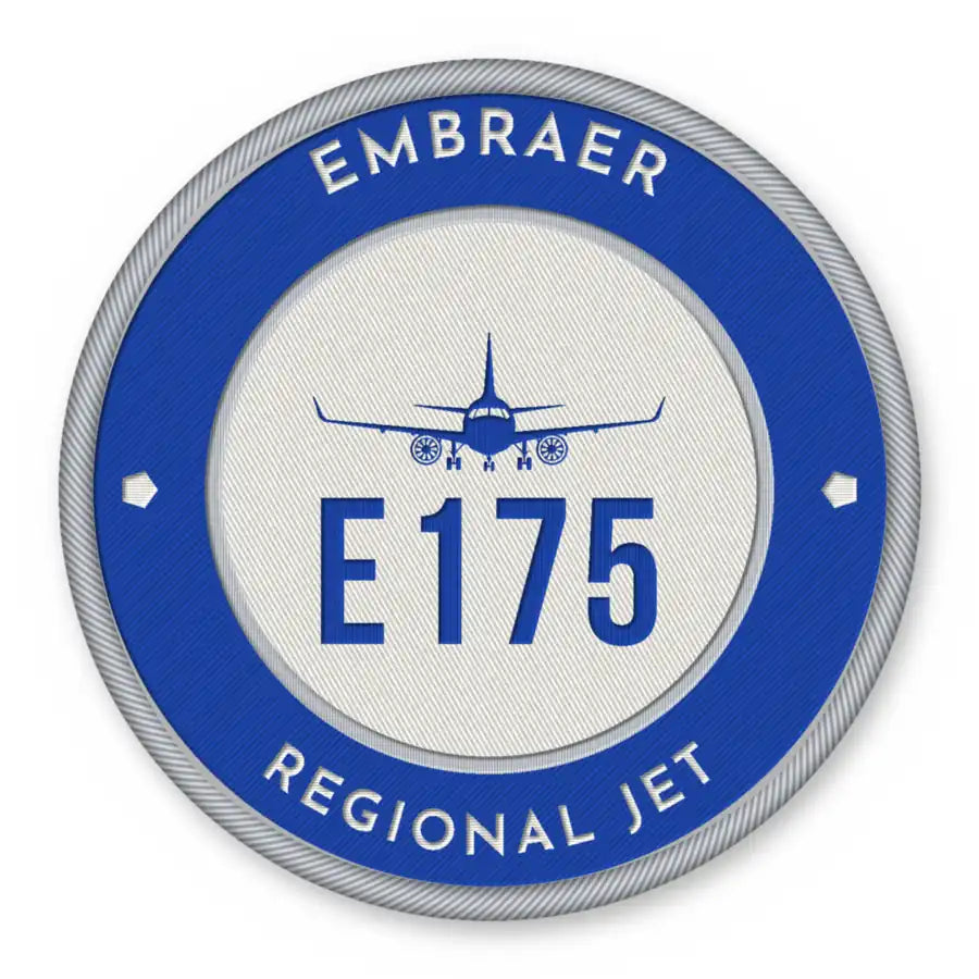 Embraer E175 Patches - Circle - Royal White