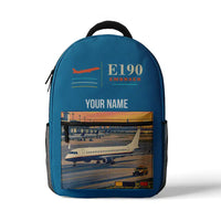 Thumbnail for Embraer E190 - 3D Backpack - Light Blue + Name