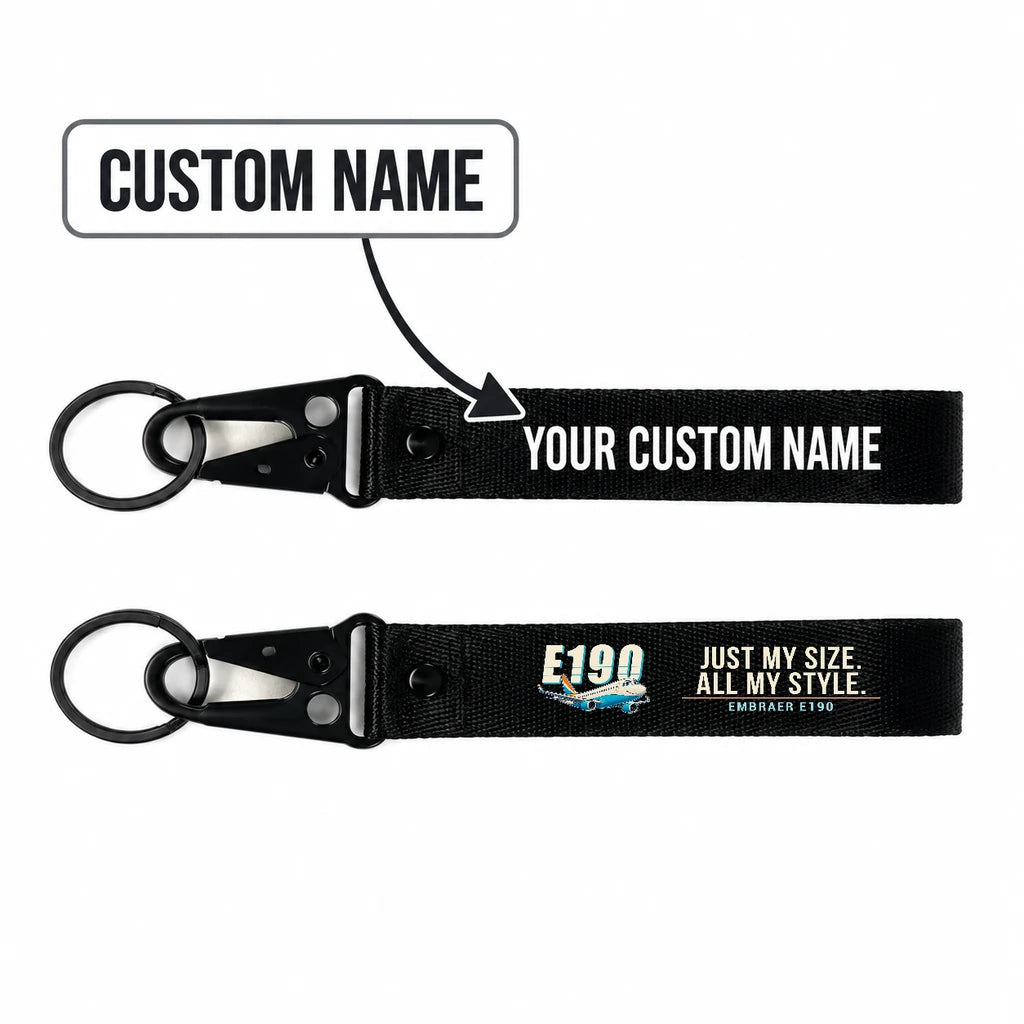 Embraer E190 Hawk-Shaped Key Chains - Black - Cartoon - Personalized