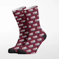 Thumbnail for Embraer E190 - Cartoon - Socks - Burgundy